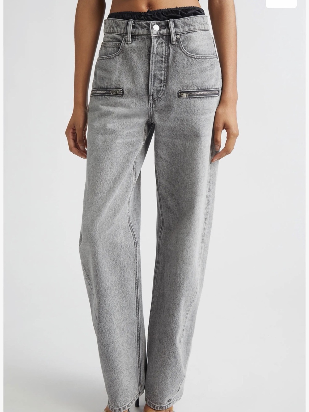 Alexander Wang silk barrel jeans